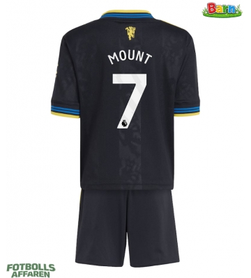 Manchester United Mason Mount #7 Tredjeställ Barn 2025-26 Kortärmad (+ Korta byxor)